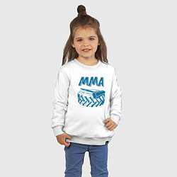 Свитшот хлопковый детский MMA power, цвет: белый — фото 2