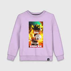 Детский свитшот Roblox fire