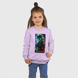 Свитшот хлопковый детский Roblox avatar, цвет: лаванда — фото 2