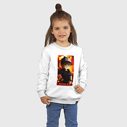 Свитшот хлопковый детский Roblox fire, цвет: белый — фото 2