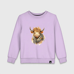 Детский свитшот Бык в шарфе