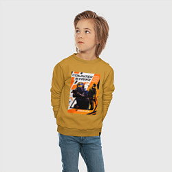 Свитшот хлопковый детский КС 2 Азимов, цвет: горчичный — фото 2
