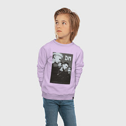 Свитшот хлопковый детский Depeche Mode 90 Violator, цвет: лаванда — фото 2