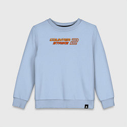 Детский свитшот Counter strike 2 orange logo