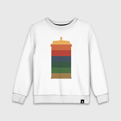 Свитшот хлопковый детский Color tardis, цвет: белый