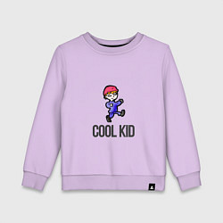 Свитшот хлопковый детский Cool kid, цвет: лаванда