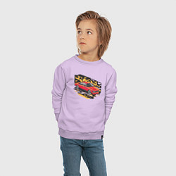 Свитшот хлопковый детский BMW 3 0 CS, цвет: лаванда — фото 2
