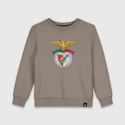 Свитшот хлопковый детский Benfica club, цвет: утренний латте