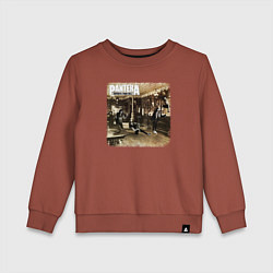 Свитшот хлопковый детский Pantera cowboys from hell, цвет: кирпичный