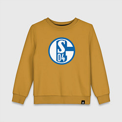 Свитшот хлопковый детский Schalke 04 fc club, цвет: горчичный