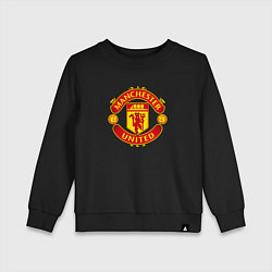 Свитшот хлопковый детский Манчестер Юнайтед фк спорт, цвет: черный