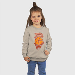 Свитшот хлопковый детский Баскетбольный турнир, цвет: миндальный — фото 2