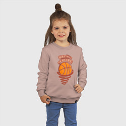 Свитшот хлопковый детский Баскетбольный турнир, цвет: пыльно-розовый — фото 2