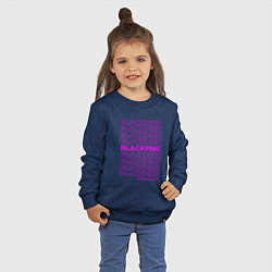 Свитшот хлопковый детский Blackpink kpop - музыкальная группа из Кореи, цвет: тёмно-синий — фото 2