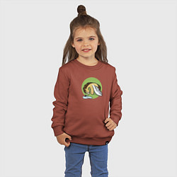 Свитшот хлопковый детский Грустный литпони, цвет: кирпичный — фото 2