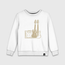 Свитшот хлопковый детский Rock life, цвет: белый