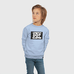 Свитшот хлопковый детский ДДТ - логотип, цвет: мягкое небо — фото 2