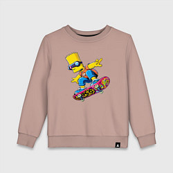 Детский свитшот Bart Simpson on a skateboard - extreme