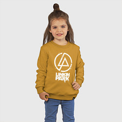 Свитшот хлопковый детский Linkin Park - white, цвет: горчичный — фото 2