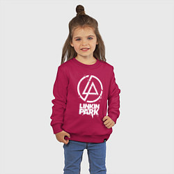 Свитшот хлопковый детский Linkin Park - white, цвет: маджента — фото 2