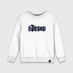 Свитшот хлопковый детский Depeche Mode - personal jesus logo, цвет: белый
