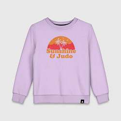 Свитшот хлопковый детский Sunshine and judo, цвет: лаванда