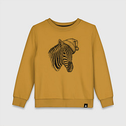 Детский свитшот Новогодняя зебра