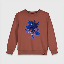 Свитшот хлопковый детский Принцесса Луна из My Little Pony в кино, цвет: кирпичный