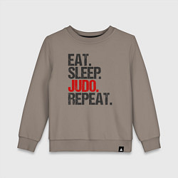 Детский свитшот Eat sleep judo repeat