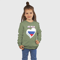 Свитшот хлопковый детский 82 регион Республика Крым, цвет: авокадо — фото 2
