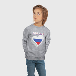 Свитшот хлопковый детский 190 регион Московская область, цвет: меланж — фото 2