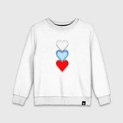 Детский свитшот Сердечки триколор