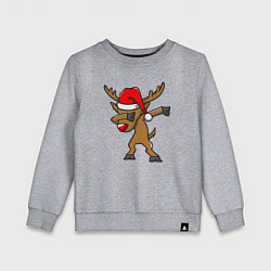 Свитшот хлопковый детский Deer dabbing, цвет: меланж