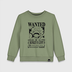 Детский свитшот Листовка Луффи 5 гир йонко One Piece