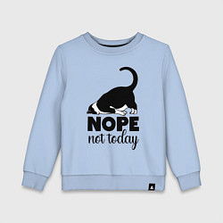 Свитшот хлопковый детский Nope - not today, цвет: мягкое небо