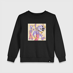 Свитшот хлопковый детский Джекс Удивительный цифровой цирк, цвет: черный