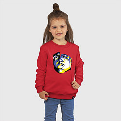 Свитшот хлопковый детский Rapper Notorious BIG, цвет: красный — фото 2