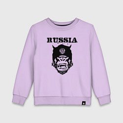 Свитшот хлопковый детский Russian gorilla, цвет: лаванда