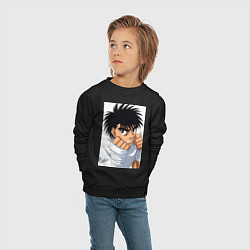 Свитшот хлопковый детский Иппо Боксер, цвет: черный — фото 2