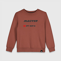 Свитшот хлопковый детский Мастер, цвет: кирпичный