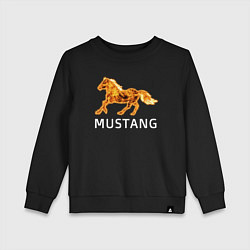 Свитшот хлопковый детский Mustang firely art, цвет: черный