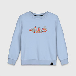 Детский свитшот Снегири на рябине