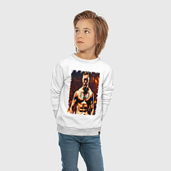 Свитшот хлопковый детский Конор Макгрегор боец UFC, цвет: белый — фото 2