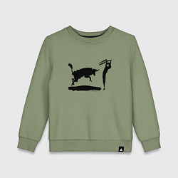 Свитшот хлопковый детский Пикассо - Бой быков коррида тореадор, цвет: авокадо