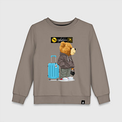 Детский свитшот Плюшевый медведь путешественник