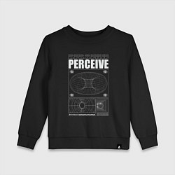 Свитшот хлопковый детский Perceive streetwear, цвет: черный