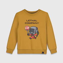 Детский свитшот Lethal company: Stop Please