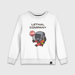 Детский свитшот Lethal company: Stop Please