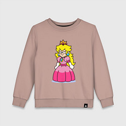 Свитшот хлопковый детский Принцесса с Марио, цвет: пыльно-розовый