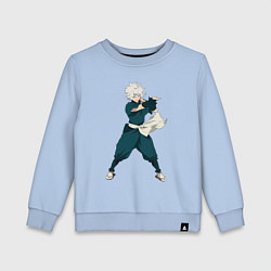 Свитшот хлопковый детский Габимару из аниме Адский рай, цвет: мягкое небо